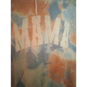 "MAMA"‎ Hoodie Sweatshirt TieDye Size L Tye Dye Personalized Gildan